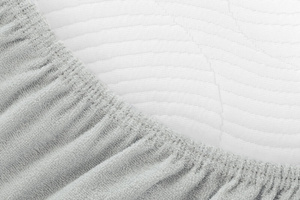 Terry sheet with elastic 155_D Ash 120x200