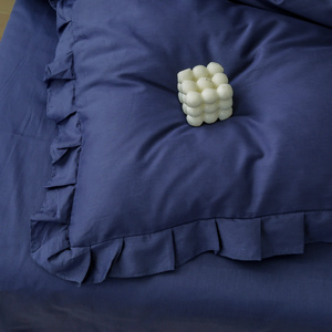 Bedding 160 x 200 3 pcs Cotton with Ruffle Lynda 01