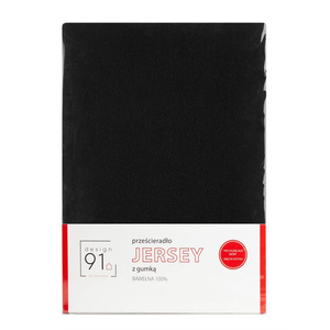 Jersey sheet with elastic D91 120x200 w.25 Black