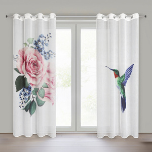 Curtain 140 x 260 Decorative 2 pcs Lia White+Pink