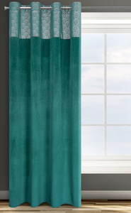 Curtain 140 x 250 Decorative Drawstring Agnes Turquoise