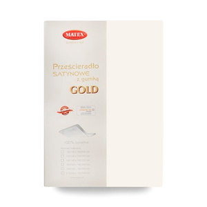 Bed sheet 160 x 200 Satin with elastic Gold 02