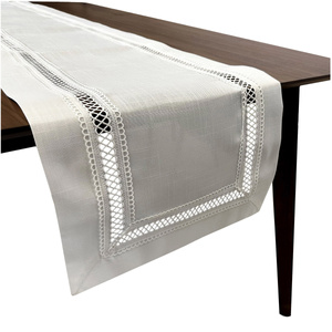 Stain-resistant Table Runner 35 x 110 with Lace Nela 549