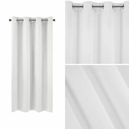 Blackout Logan Curtain 140 x 175 White Splendor