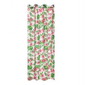 Curtain 140 x 250 Decorative Monstera White