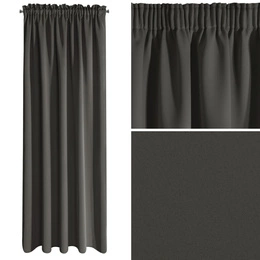 Curtain 135 x 270 Decorative Parisa Graphite