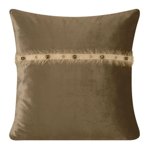 Tiana Velvet Pillowcase 45 x 45 Light Brown