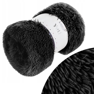 70 x 150 Furry Yeti Blanket Black