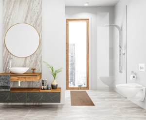 Bathroom rug Sora 50 x 70 11 650 g/m2 Beige