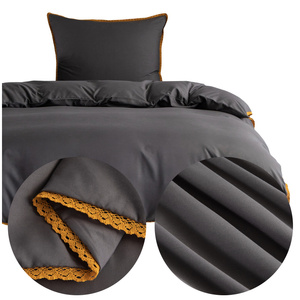 Bedding set 140 x 200 2pcs Smooth with Lace Brandon 05