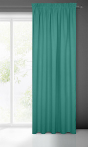 Blackout Logan Tape Curtain 140 x 270 Turquoise