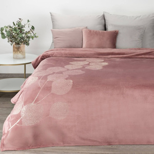 BLANKET 150 X 200 MICROFIBER GINKO2 PINK