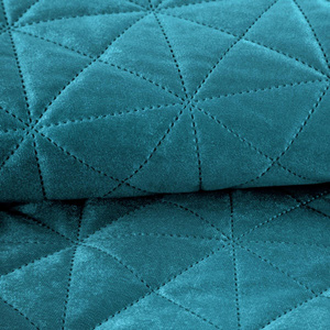 Bedspread 170 x 210 Quilted Velvet Luiz3 C.Turquoise