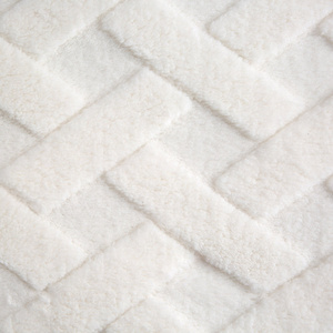 150 x 200 Plush Blanket Herringbone Caro Cream