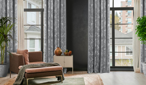 Curtain 140 x 250 Decorative Livia Steel Splits