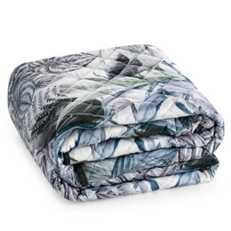 Cover 170 x 210 Decorative Davos2 Green+Silver