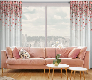 Ready Curtain Oliwia 140 x 250 Tape White + Pink