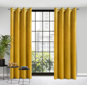 Curtain 140 x 250 Decorative Velvet Rosa Mustard