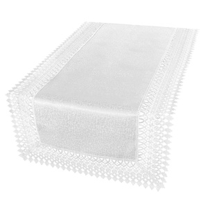 Stain-Resistant Runner 90 x 150 with Guipure 2017 White