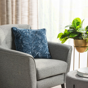 Dori Blue decorative chenille pillowcase 45 x 45