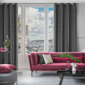 Curtain 140 x 250 Decorative Velvet Inga Black