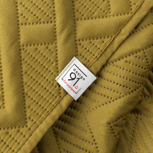 Bedspread 220 x 240 Design Quilted Alara2 Mustard