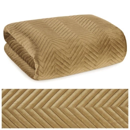Sofia Honey Decorative Velour Bedspread 230 x 260