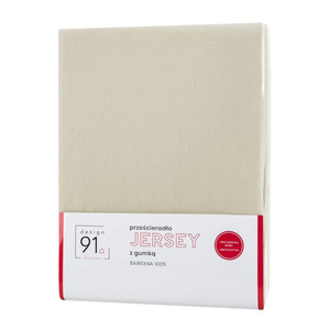 Jersey sheet with elastic D91 90 x 200 W.25 Beige
