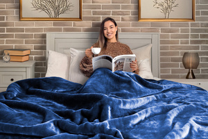 Blanket 160 x 200 Acrylic Solid Warm Yasemin 09