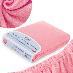 Terry sheet with elastic 012_D Light Pink 200x220