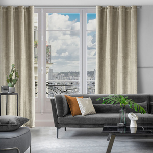 Velvet Lussi Curtain 140 x 250 Light Brown Splendor