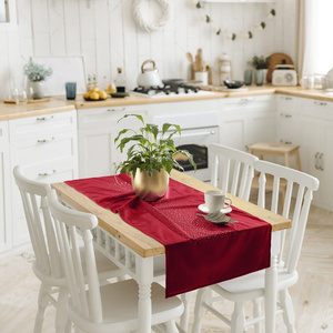 Runner 60 x 120 Decorative Velvet Shiny Red