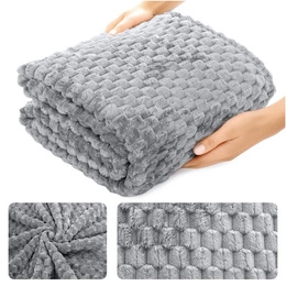 Blanket 200 x 220 Microfiber Embossed Plush Ala 3D Slices 08