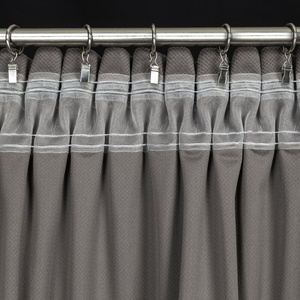 Curtain 140 x 300 Decorative Velvet Milo Gray