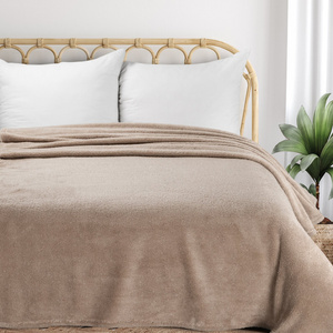 Blanket 150 x 200 Microfiber Shiny Blink Beige+Silver