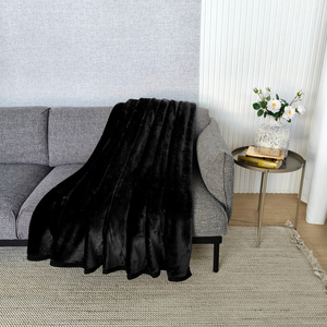 Blanket 160 x 200 Acrylic Solid Warm Yasemin 02