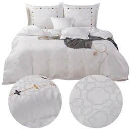 Bedding 160 x 200 5 pcs Satin Embroidered AT012