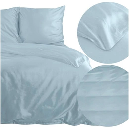 Bedding 180 x 200 3pc Satin Nova3 Blue