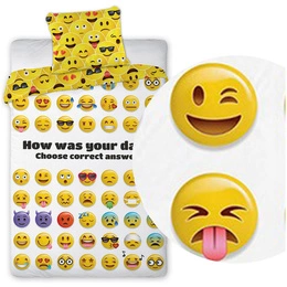 Pościel Młodzieżowa nr 428 Emotki 140x200NP 2 części 70x90