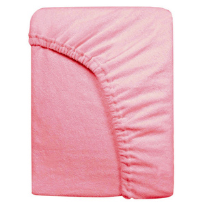 Terry Bed Sheet with Eraser 012_D Light Pink 160x200