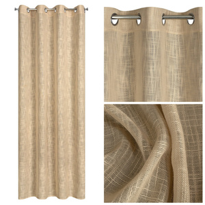 Curtain 140 x 250 Decorative Drawstring Liren Beige