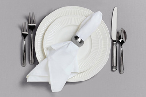 Tablecloth 120x120 Stainproof Classic Elegant Gray