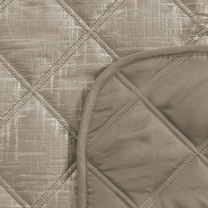 Quilted Velvet Bedspread 220 x 240 Blink6 Cream