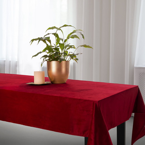 Tablecloth 140 x 220 Decorative Velvet Soft Red