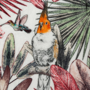 Blanket 150 x 200 Microfiber Parrot Green+Pink