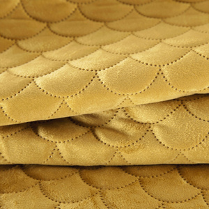 Bedspread 170 x 210 Decorative Quilted Pattern Ariel Mustard