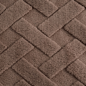 150 x 200 Plush Blanket Herringbone Caro C.Beige