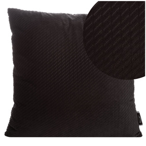40 x 40 Decorative Velvet Pillowcase Eliza Black