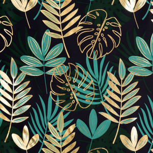 Curtain 140 x 250 Decorative Przel Malta Black + Gold