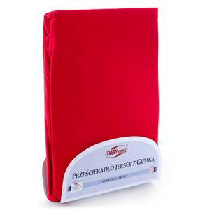 Jersey sheet with elastic 016_D Red 120x200